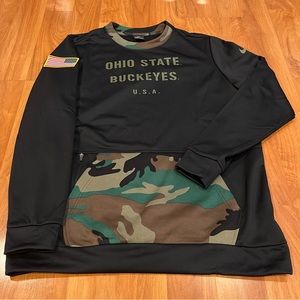 Ohio State Buckeyes Military Appreciation Crewneck Size L Nike New On-Field